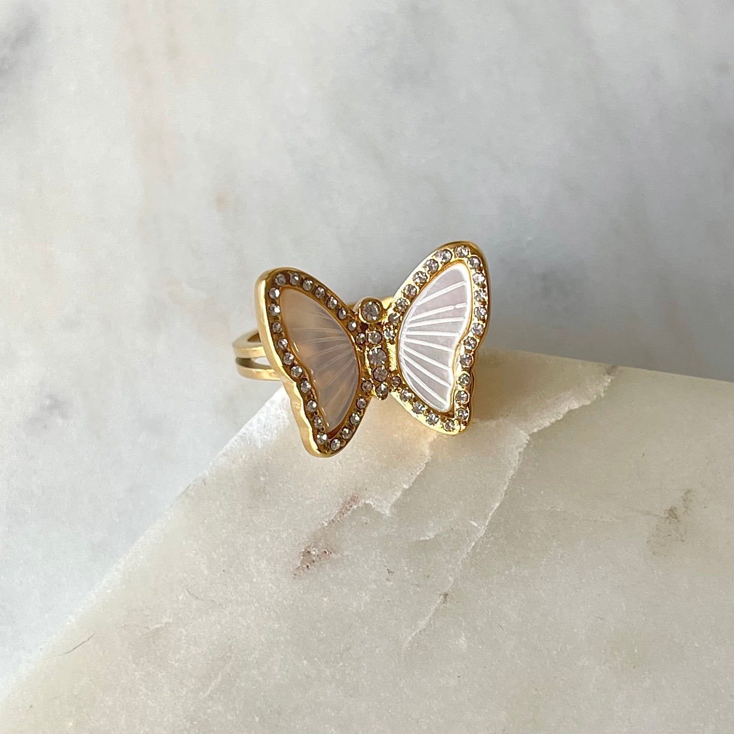 ANILLO MARIPOSA NÁCAR